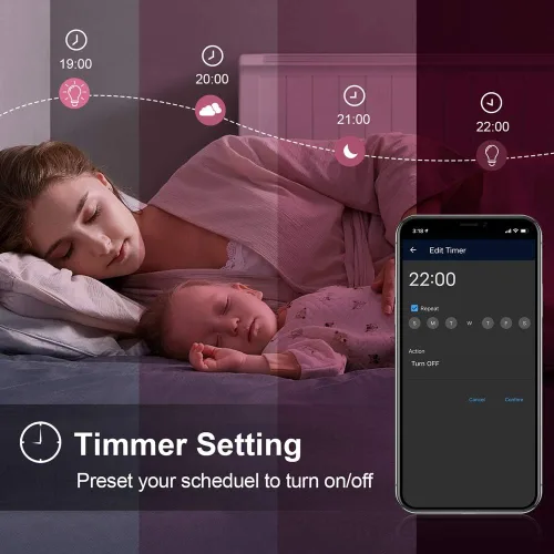 Vista 4 de YHW Surplife App Smart WiFi Bombilla 9W