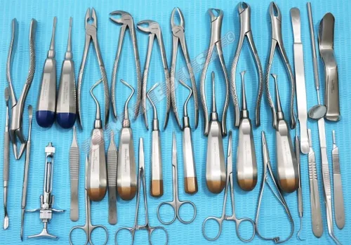 Vista 2 de Nueva extracción dental oral alemana inoxidable 74 PCS EXTRACCIÓN de los elevadores fórceps