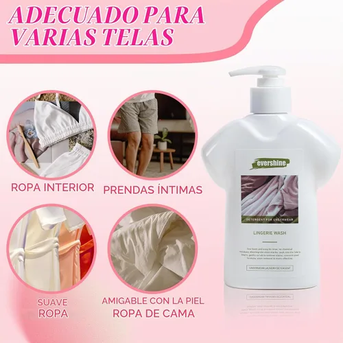 Vista 2 de Detergente de lencería - Doble concentrado, aroma a dama, delicado líquido de limpieza de ropa interior, 10.14 onzas líquidas (1, jazmín)