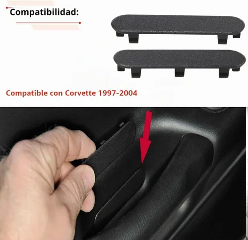 Vista 2 de RLB-HILON 1 par de manijas de panel de puerta, tapacubos y tornillos