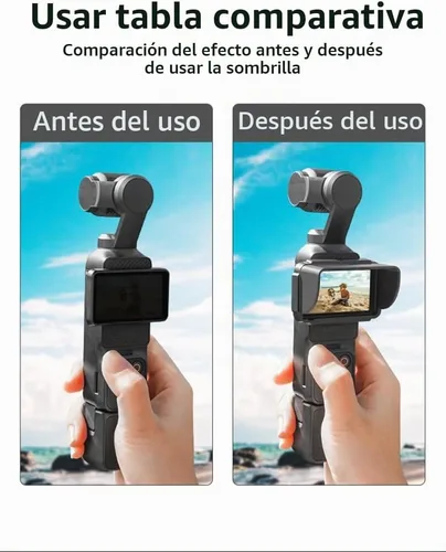 Vista 7 de Para DJI Osmo Pocket 3 4 Pantalla Parasol Cubierta Hard PC Sun Hood Protector Accesorios