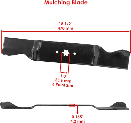 Vista 3 de Caltric 918-05137 942-0677B Husillo y cuchilla compatible con Cub Cadet MTD Troy-Bilt Toro Stens Juego de 2