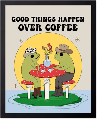 Vista 72 de Poster Master All That Is Meant To Be Poster - Retro Frog on Mushroom Print - Meditation Art - Motivational Design - Preppy Print - Trendy Decor