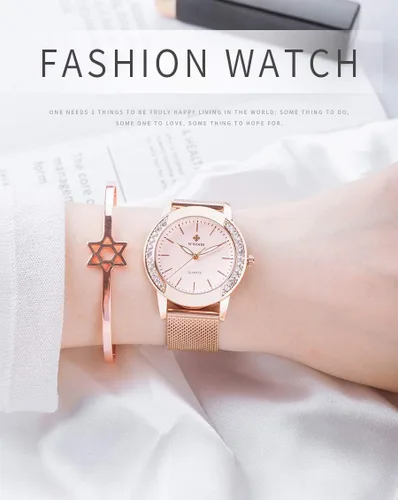 Vista 3 de MASTOP Relojes analógicos de cuarzo, con correa de malla e impermeables, para mujer