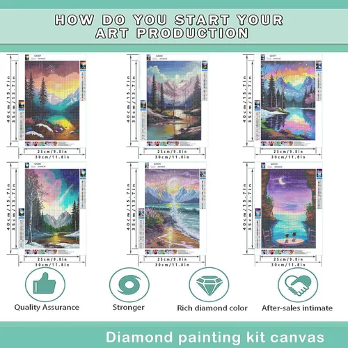 Vista 2 de EWJRNSF Kits de pintura de diamantes 5D para adultos principiantes, juegos de arte de diamantes, pintura de gemas y manualidades, decoración