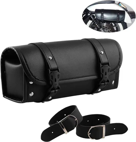 Vista 2 de Bolsa de herramientas de motocicleta adecuada para Harley Suzuki Kawasaki Bolsa de herramientas universal Bolsa lateral de motocicleta, Bolsa