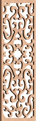 Vista 137 de 9 3/8 pulgadas de ancho x 24 3/8 pulgadas de alto x 1/4 de alto Smithfield paneles de pared de madera con calado, abedul