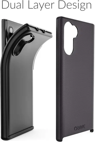 Vista 5 de Crave Para Galaxy Note 10 Caso, Funda De Doble Capa De Protección A Prueba De Golpes Para Samsung Galaxy Note 10 (6.3 Pulgadas) - Negro