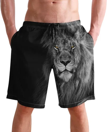 Vista 2 de visesunny Pantalones cortos de playa novedosos para hombre, secado rápido, deportes, correr, natación, pantalones cortos, trajes de baño, forro