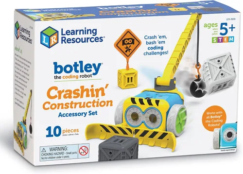 Vista 7 de Learning Resources Botley Crashin' - Juego de accesorios de construcción (botella no incluida), 10 piezas, codificación para niños de 5 años