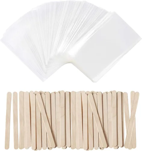 Vista 9 de 2 Moldes Pequeños Mini para Paletas, Moldes para Cakesicles de Silicona, Molde para Cake Pops con 4 Cavidades con 100 Palitos de Madera y 100
