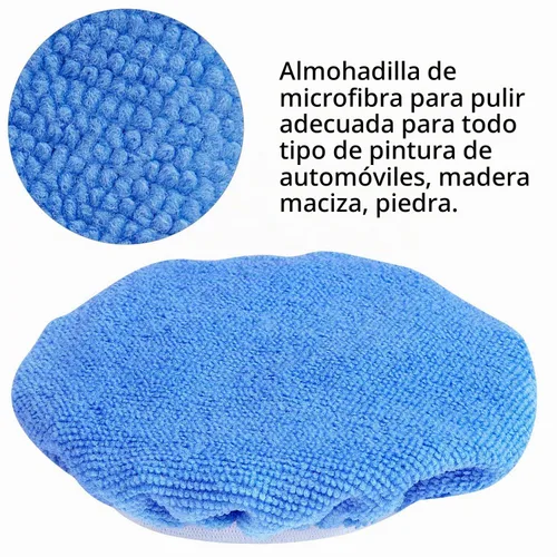 Vista 4 de Paquete de 10 almohadillas pulidoras de automóvil (5 a 6 pulgadas) cubierta de almohadilla de pulido de microfibra suave