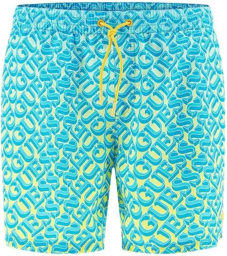 Vista 2 de GUESS Bañador Estándar Hombre Logo Medio AOP