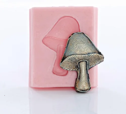 Vista 5 de Tiny Mushroom Flexible Silicone Mold, Fondant, Candy, Chocolate, Food Safe, Polymer Clay, Resin Mold, Epoxy and so much more