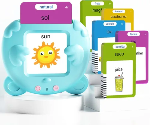 Vista 14 de Tarjetas didácticas parlantes en español e inglés para niños pequeños, 510 palabras de vista, juguetes de aprendizaje bilingüe para niños, juguetes