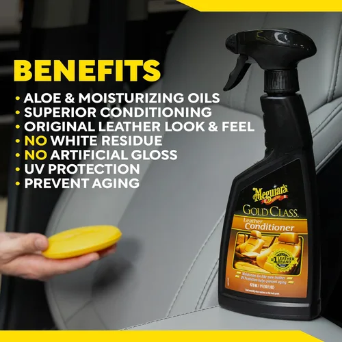 Vista 9 de Meguiar's G18616 Gold Class - Acondicionador de cuero y paños de microfibra, Conditioner