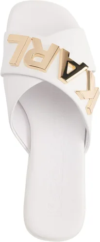 Vista 4 de Karl Lagerfeld Paris Sandalias planas Janie Slide Criss Cross para mujer