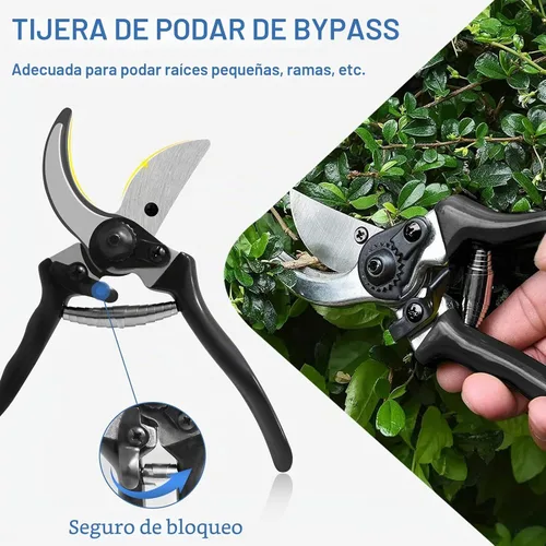 Vista 2 de ECOOPTS Juego de herramientas de jardín de 3 piezas con podadora, tijeras de setos y podadora de derivación, kit de cuidado de árboles y arbustos