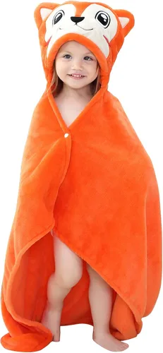 Vista 14 de Manta Vestible con Capucha para Niños Pequeños Toallas con Capucha Suave y Acogedora Manta Vestible con Capucha para Niños y Niñas