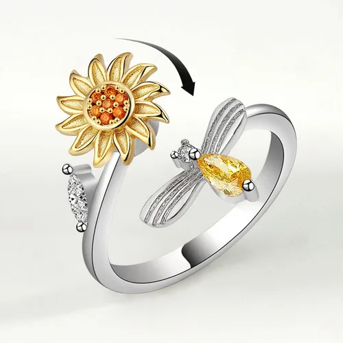 Vista 80 de Anillo de plata 925, anillos de plata ajustables para mujer, anillos de pulgar abiertos, anillos de circonio, anillos ajustables, anillos abiertos