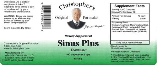 Vista 4 de Dr. Christopher's Sinus Plus Caps 100