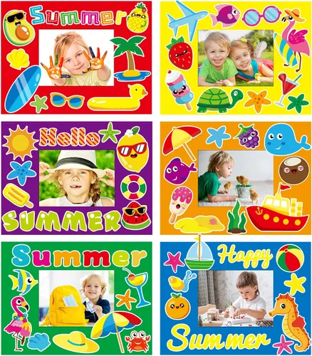 Vista 13 de chiazllta Paquete de 30 kits de manualidades para el día del padre para niños, marco de fotos del padre, arte de bricolaje, decoración de fiesta
