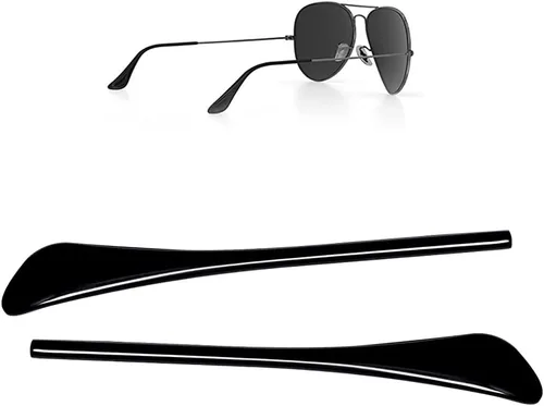 Vista 2 de Puntas de repuesto para lentes de sol Ray-Ban Aviator RB3025 3026, kit de reparación de lentes de sol (negro)