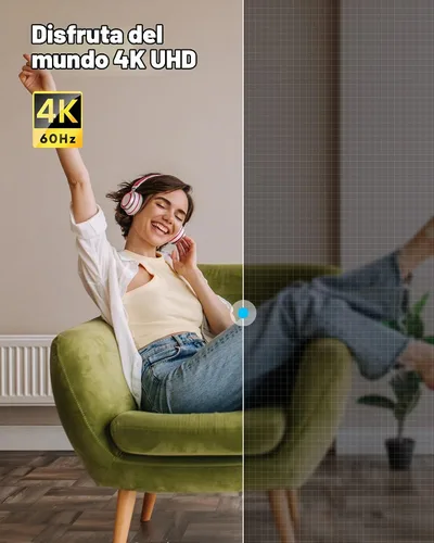 Vista 4 de Highwings - Cable micro HDMI a HDMI 4K de 1 pie, 4K a 60 Hz Gris