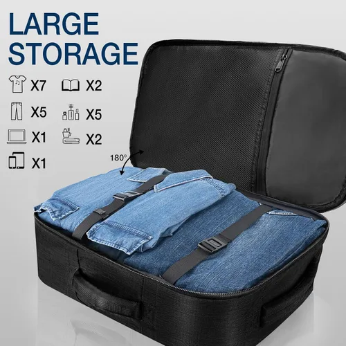 Vista 4 de Dinictis Mochila de viaje para laptop de 40 L para hombres y mujeres, compatible con cuaderno de 17 pulgadas, mochila de maleta aprobada para vuelo