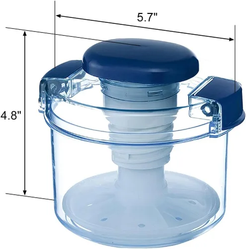 Vista 7 de Tsukemono - Contenedor redondo para hacer pepinillos instantáneos, fabricado en Japón, sin BPA (azul 0.8 L)