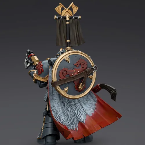 Vista 6 de JOYTOY Figuras de acción 1/18 Lobos Espaciales Legión Pretor con hacha de poder y escudo de combate 4.8 pulgadas, colección 30K, modelo de regalos