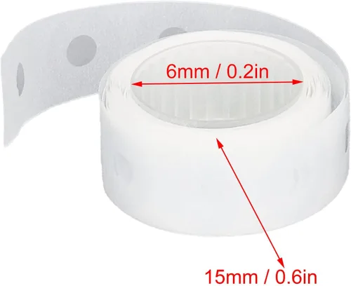 Vista 6 de 250 calcomanías de refuerzo perforadas impermeables de PVC de producción de bricolaje, calcomanías de reparación protectoras, calcomanías