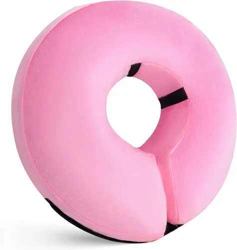 Vista 12 de Collar Inflable para Perros, Cono Suave para Perros Después de Cirugía, Collares Donut E Ajustables Inflables para Perros y Gatos Pequeños, Medianos