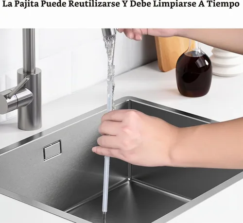 Vista 6 de Popote de repuesto compatible con botella de agua Zak de 14 oz Designs Harmony, paquete de 4 con 1 cepillo (paquete de 6)