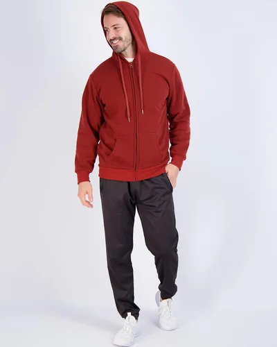 Vista 4 de Paquete de 3 sudadera con capucha de manga larga y cremallera completa para hombre chaqueta atlética disponible en tallas grandes y altas