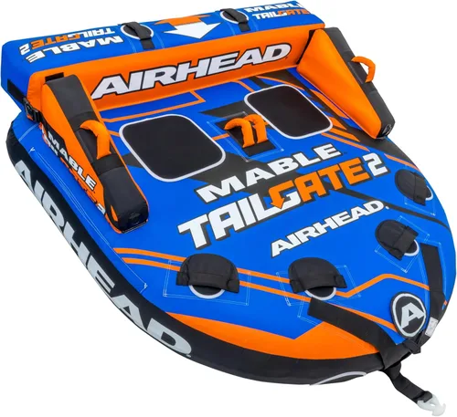Vista 19 de Airhead Mable Towable Tube for Boating, 1-4 Rider Inflatable Boat Tube for Water Tubing, Heavy Duty Full Nylon Cover, EVA Foam Pads, Dual Tow Point