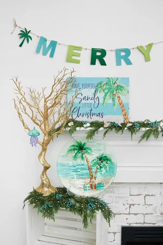 Vista 4 de Adorno colgante de cristal pequeño para árbol de Navidad, medusa con purpurina, 5 pulgadas