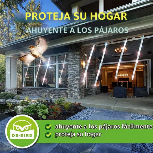Vista 5 de De-Bird Cinta Ahuyentadora – Cinta reflectante resistente a la intemperie – Cinta reflectante de gaviota para repelente de balcón y patio – Cinta