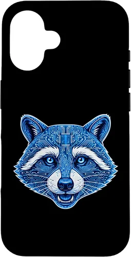 Vista 32 de Raccoon Electronic Computer Circuit CPU Art Case for iPhone 17