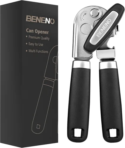 Vista 18 de Beneno Abrelatas Manual de Servicio Pesado con Imán, Hoja de Acero al Carbono Afilada Duradera con Corte Suave, Perilla Grande que Ahorra Esfuerzo