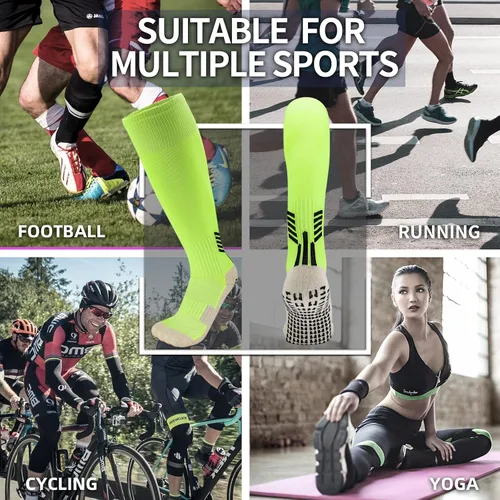 Vista 7 de AIMISICAR Calcetines de fútbol antideslizantes almohadillas de agarre antideslizante calcetines deportivos para niños jóvenes y adultos para fútbol