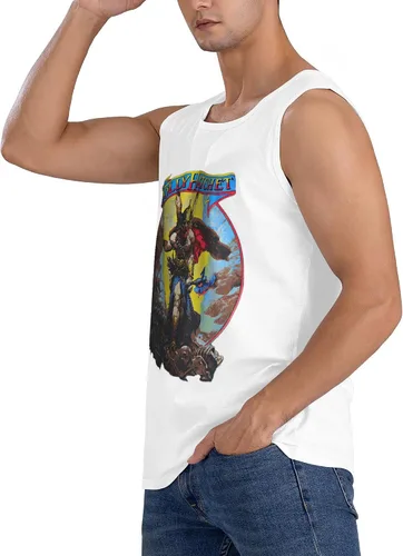 Vista 4 de DRFTGV Men's Sleeveless T Shirts Workout Tank Tops Gym Muscle Tee Vest Tshirt White