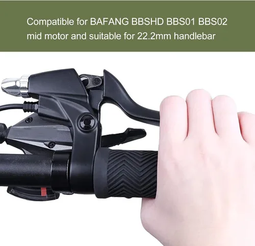 Vista 2 de VBESTLIFE Palanca de frenos de bicicleta, 2 palancas de freno de bicicleta eléctrica, 12.6 in, alambre impermeable, mangos de freno para BBSHD BBS01