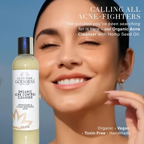 Vista 7 de GLIMMER GODDESS Gel de baño hidratante orgánico, orgánico, vegano, suave para el cabello facial y corporal, con manteca de karité y aceite de coco