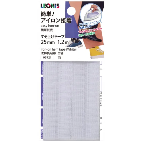 Vista 19 de LEONIS Cinta de dobladillo instantáneo termoadhesiva de 0.984 in x 16.4 ft (1 pulgada x 5.5 yardas), beige [ 78022 ]