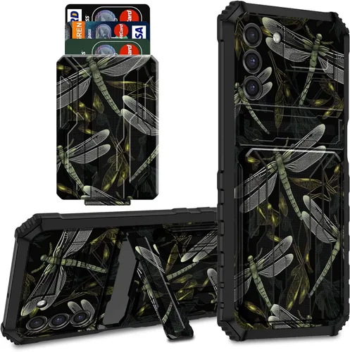 Vista 33 de Para Samsung Galaxy A03S Funda Para Teléfono Galaxy A03S Funda Billetera Con Titular De Tarjeta De Crédito Y Soporte De Doble Capa De PC Duro Funda
