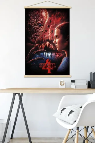 Vista 5 de Netflix Stranger Things: Season 4 - Póster de pared con marco magnético