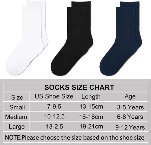 Vista 2 de Calcetines deportivos para niñas y niños combina con uniforme escolar, zapatos de cuero