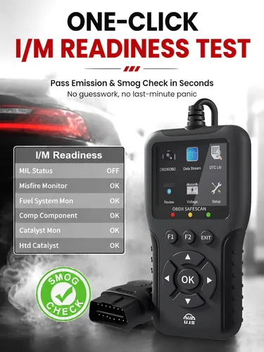 Vista 5 de Escáner OBD2 universal mejorado, lector de códigos de motor - Más de 45000 códigos de falla, datos en vivo, preparación I/M, verificación de voltaje