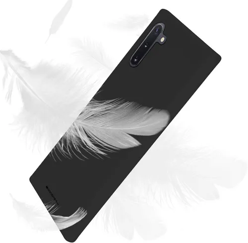 Vista 4 de GOOSPERY Soft Feeling Jelly para Samsung Galaxy Note 10 Case (2019) Cubierta de parachoques delgada sedosa (negro)